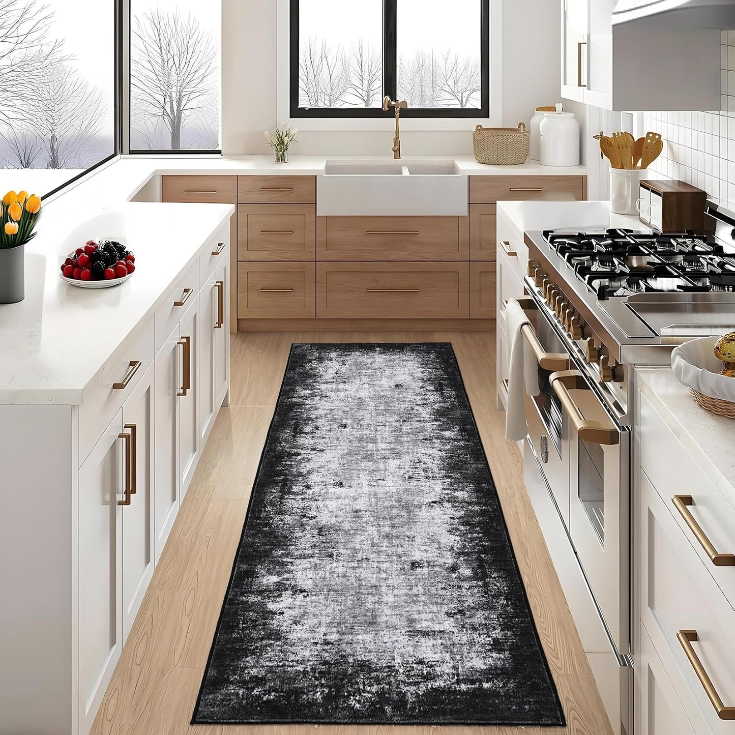 Alfombra Pasillo Lavable 2x6 Antiderrap Bajo Pelo