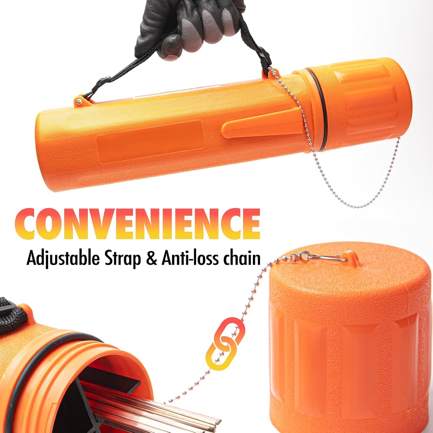 Contenedor electrodos soldadura 3x14pulg con correa ajustable