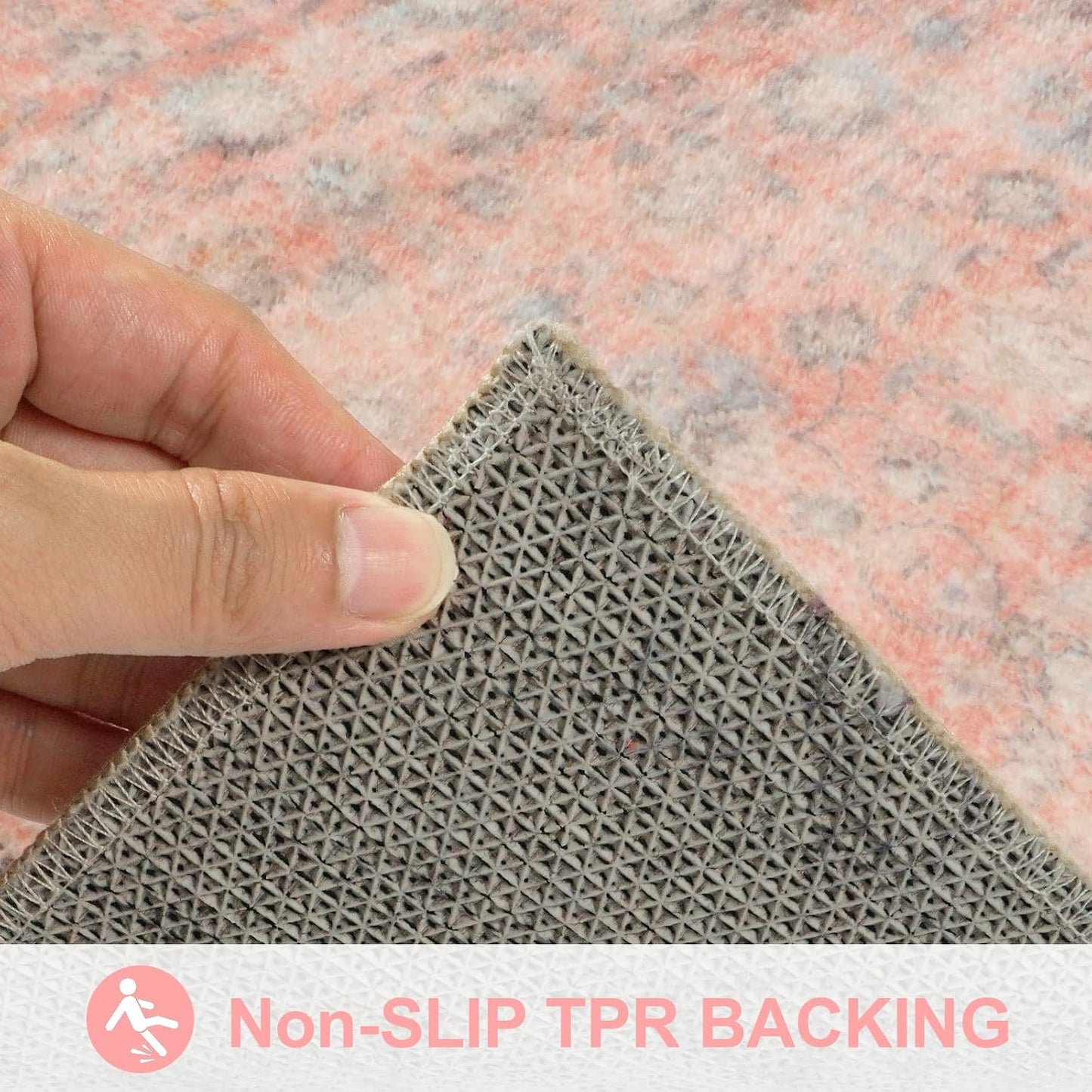 Alfombra baño bohemia 18x26pulg microfibra antiderrap
