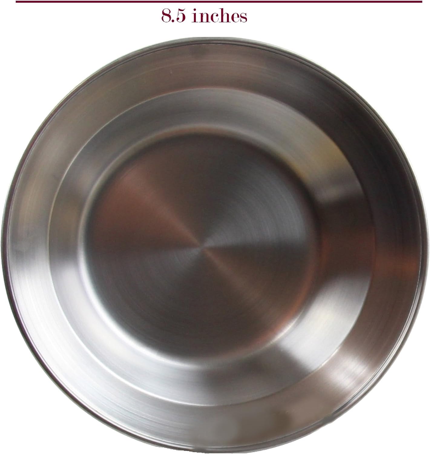 Juego platos acero inox 8.5pulg sin BPA para campamento