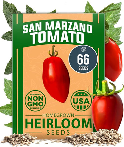 Semillas tomate San Marzano pasta italiana clásica germinación alta