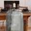 Camino mesa granja arte abstracto gris blanco 13x72pulg