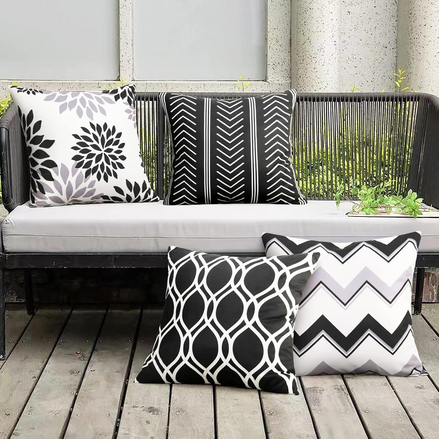 4 Pzas Fundas Almohada Impermeables 18x18" Dalia Blanco