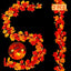 Guirnalda otoño enchufable 18ft 100 luces naranjas