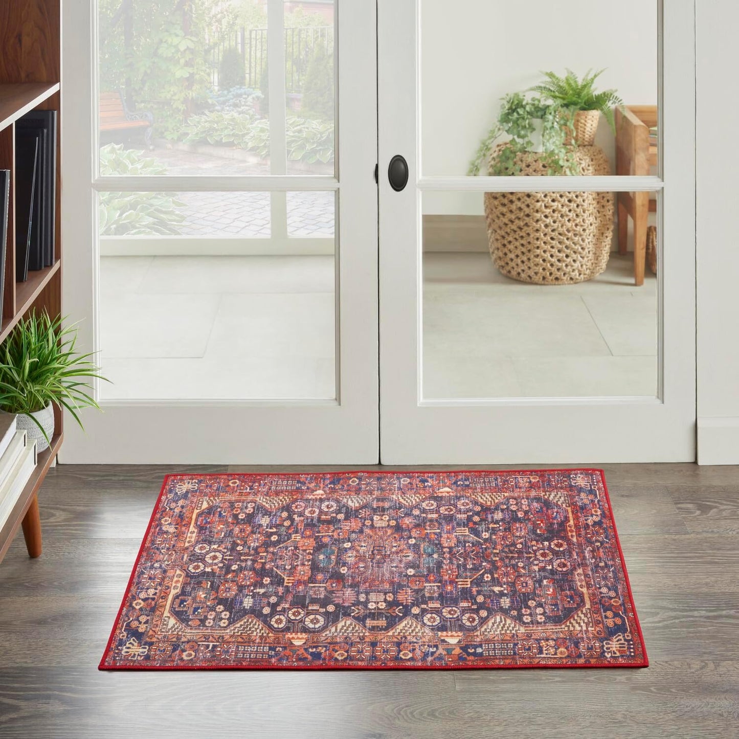 Alfombra roja 2x3ft para dormitorio sala comedor