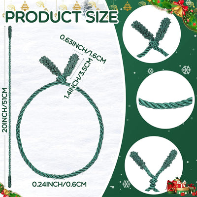 16 Pzas Lazos Twist Navidad 20pulg Reutilizables Barandilla