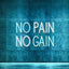 Letrero LED neón NO PAIN NO GAIN interruptor USB