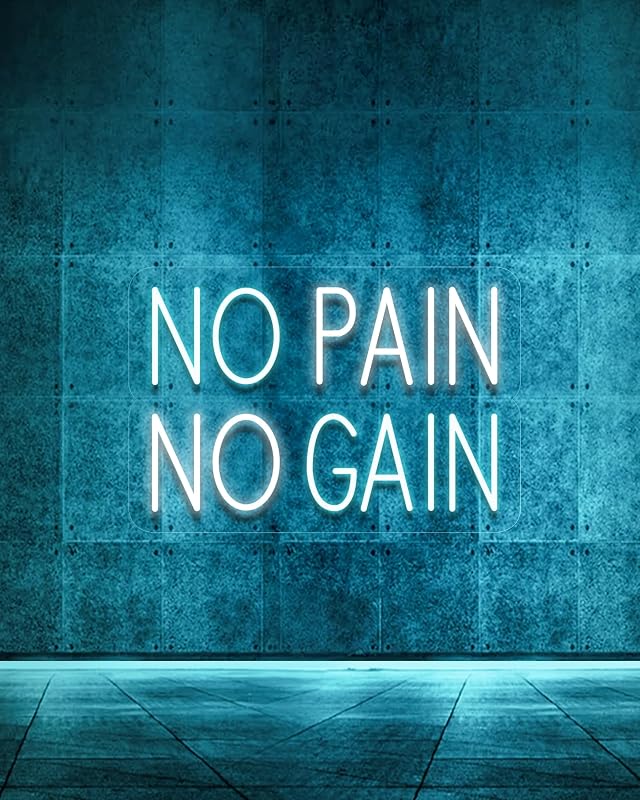 Letrero LED neón NO PAIN NO GAIN interruptor USB