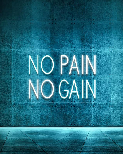 Letrero LED neón NO PAIN NO GAIN interruptor USB