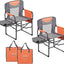 Silla plegable camping gran tamaño con mesa bolsillo para