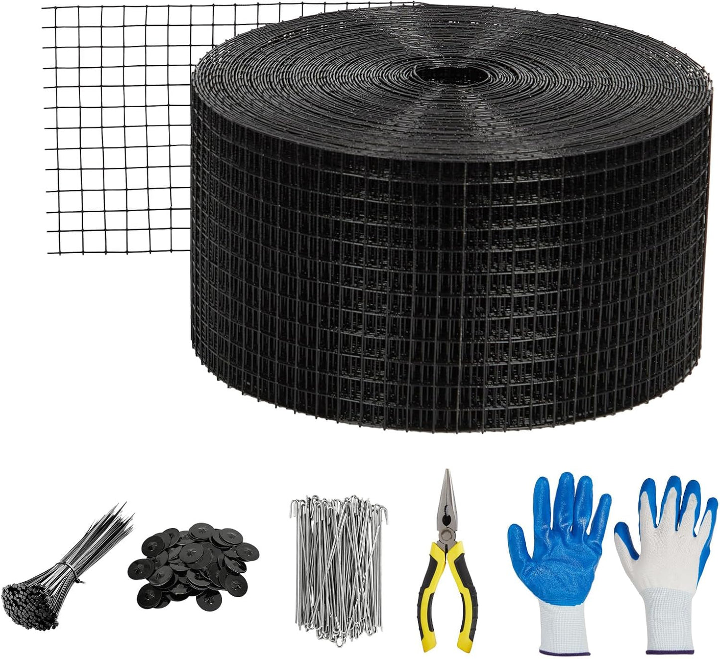 Kit panel solar 6x120" con clips bridas cables malla PVC