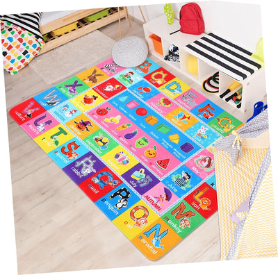 Tapete educativo para niños 55x43" patrón colorido
