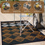 Alfombra impermeable patio 9x12ft reversible para exteriores