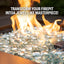 Cuentas vidrio fuego redondas reflectantes 1/2pulg chimenea
