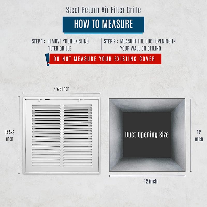 Rejilla filtro aire puerta 12x12" incluye filtro
