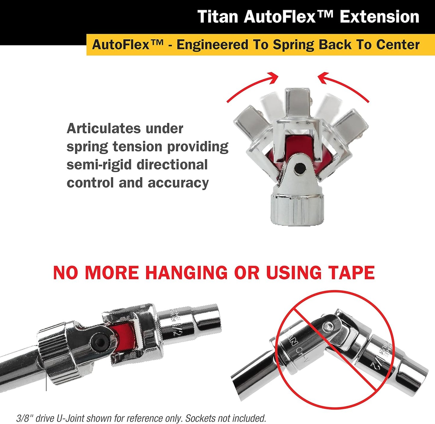 Adaptador junta universal auto flex 3/8x8"