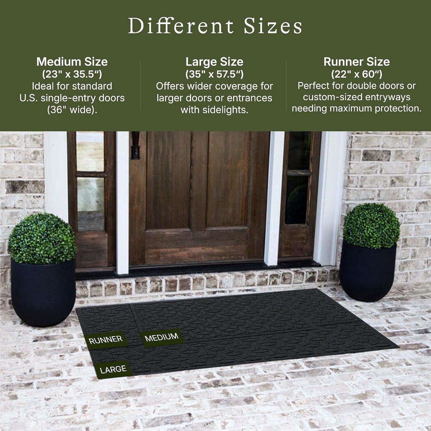 Tapete puerta 3x5ft antiderrap colección elipse