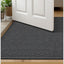 Tapete puerta 17x30" antiderrap gris geométrico