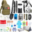 Kit supervivencia 151 pzas con linterna cuchillo alicates manta