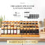 Tarros vidrio especias con tapas bambú set 36 botellas 4oz