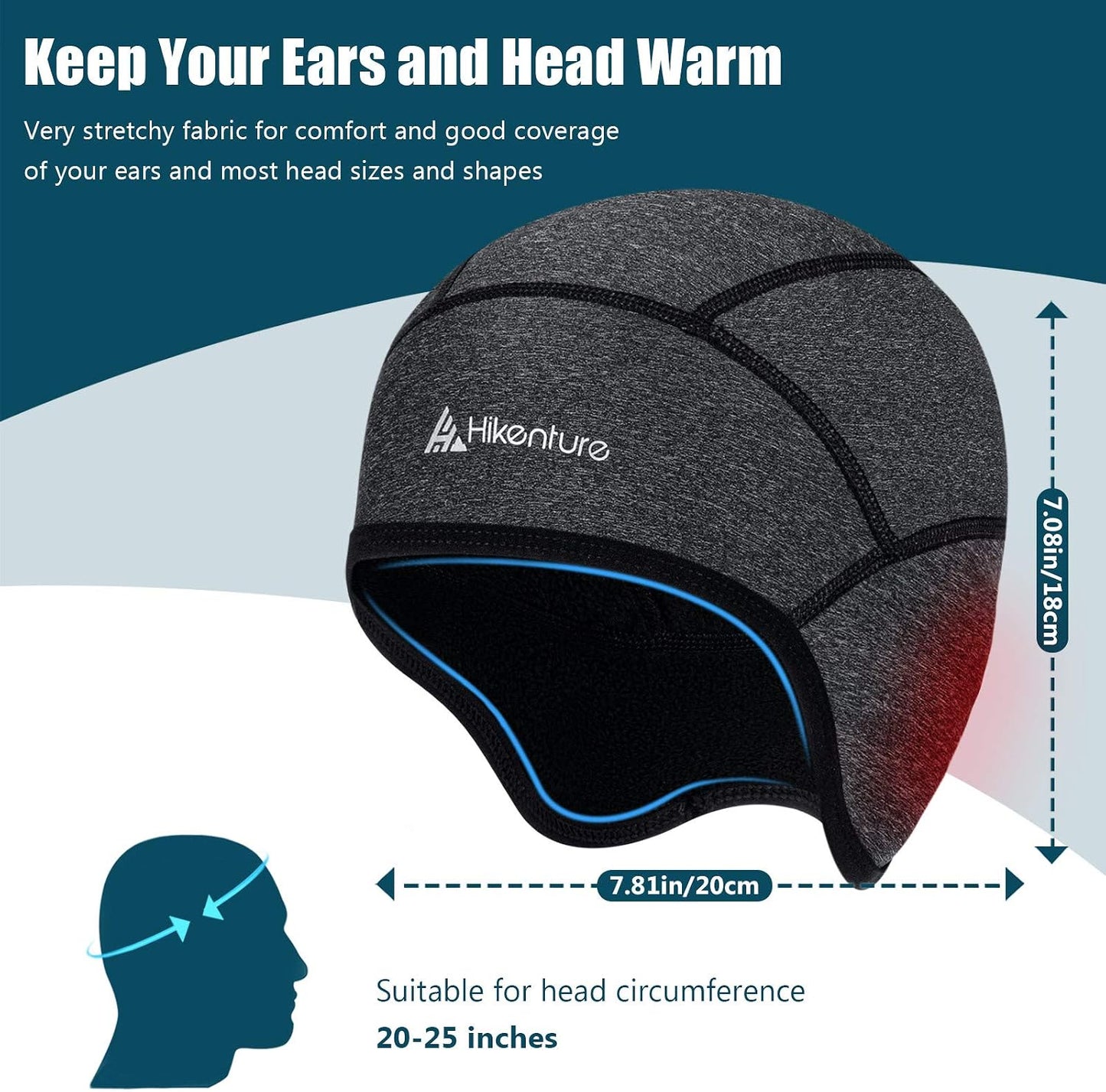 Forro casco invierno térmico para hombre y mujer