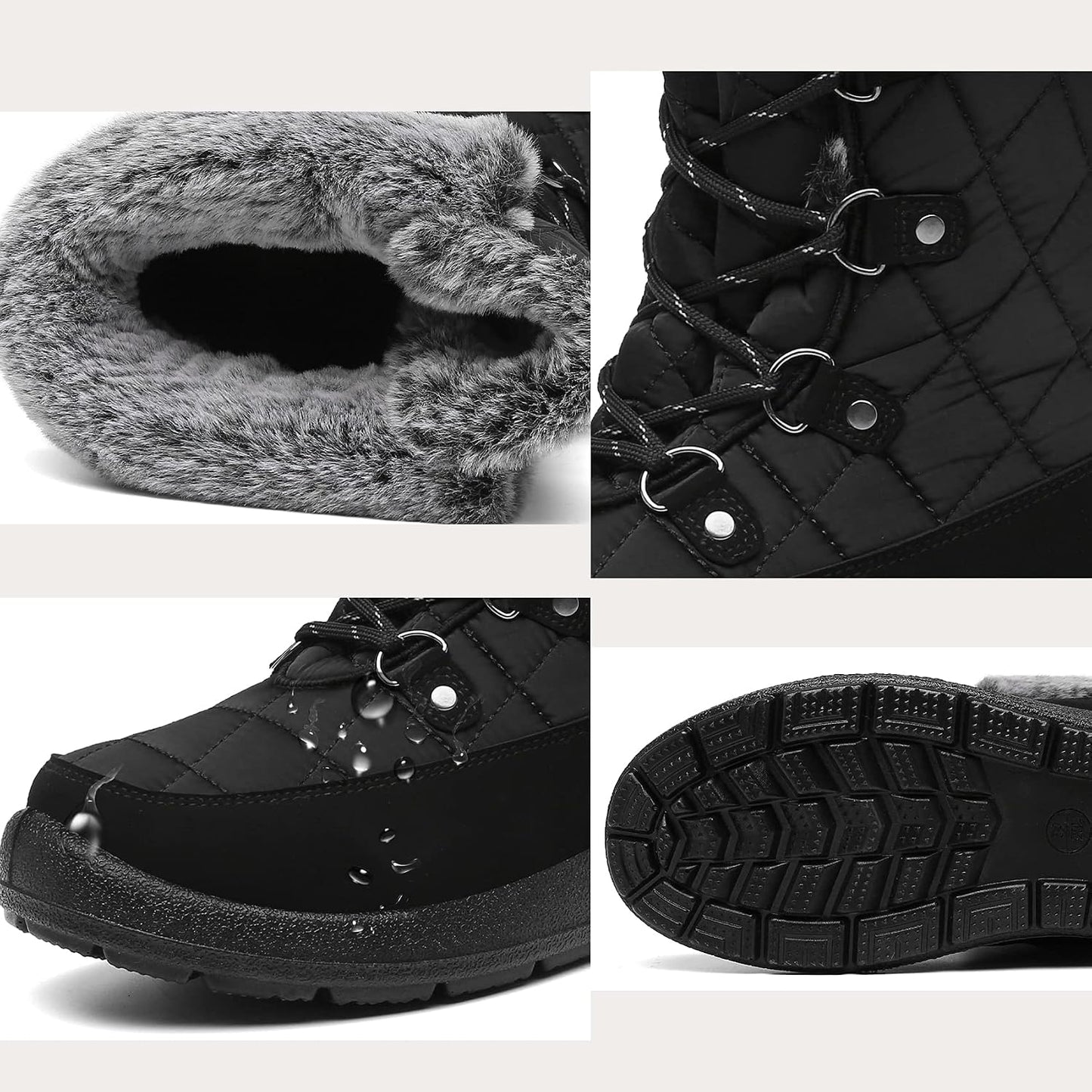 Botas nieve mujer forradas piel antiderrap