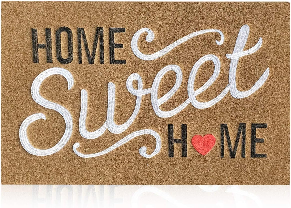 Felpudo Marrón Home Sweet Home con Goma Antiderrap