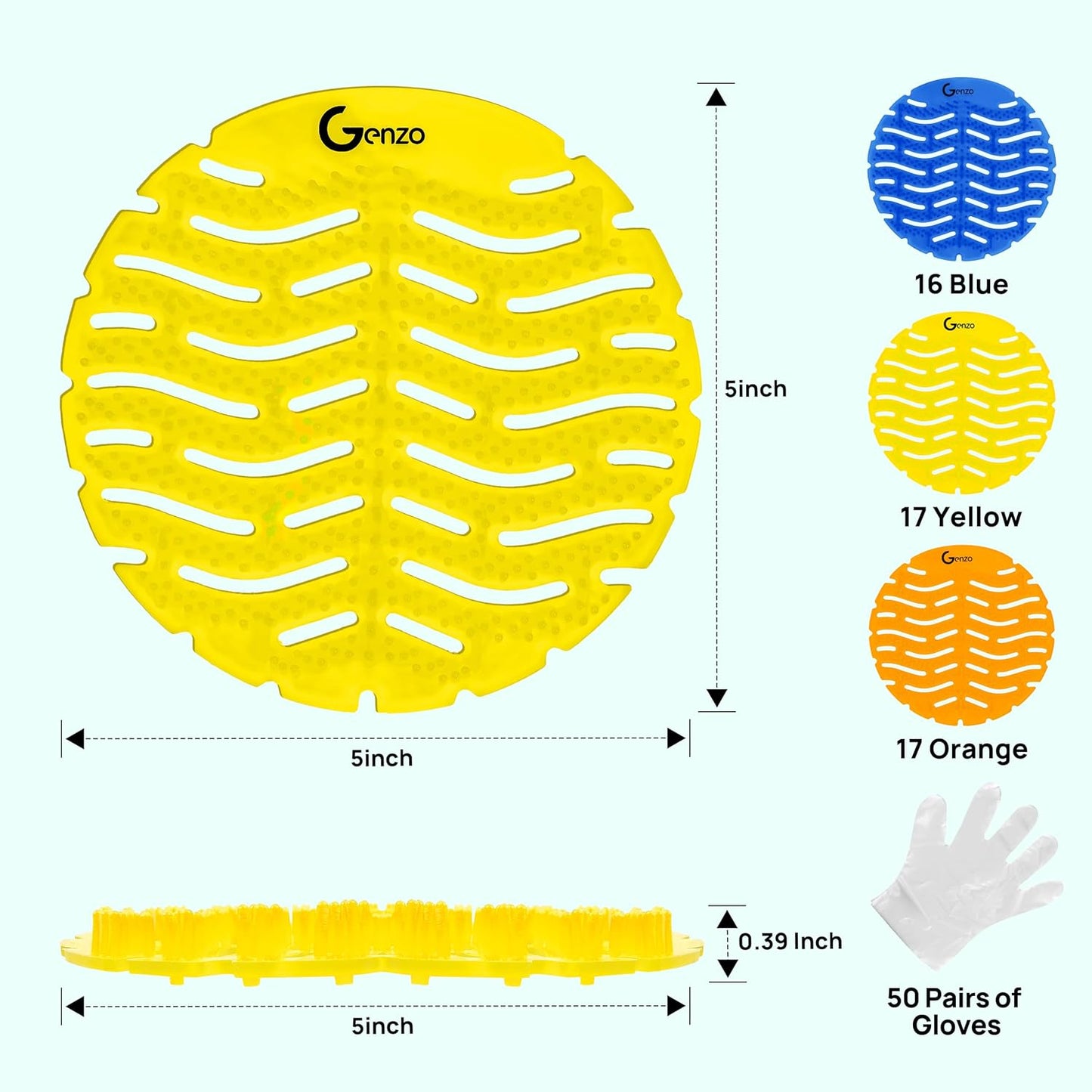 50 Desodorantes Orinal Almohadillas Amarillas Naranjas