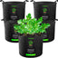 5 Pzas Bolsas Cultivo 10gal Tela Resistente con Asas