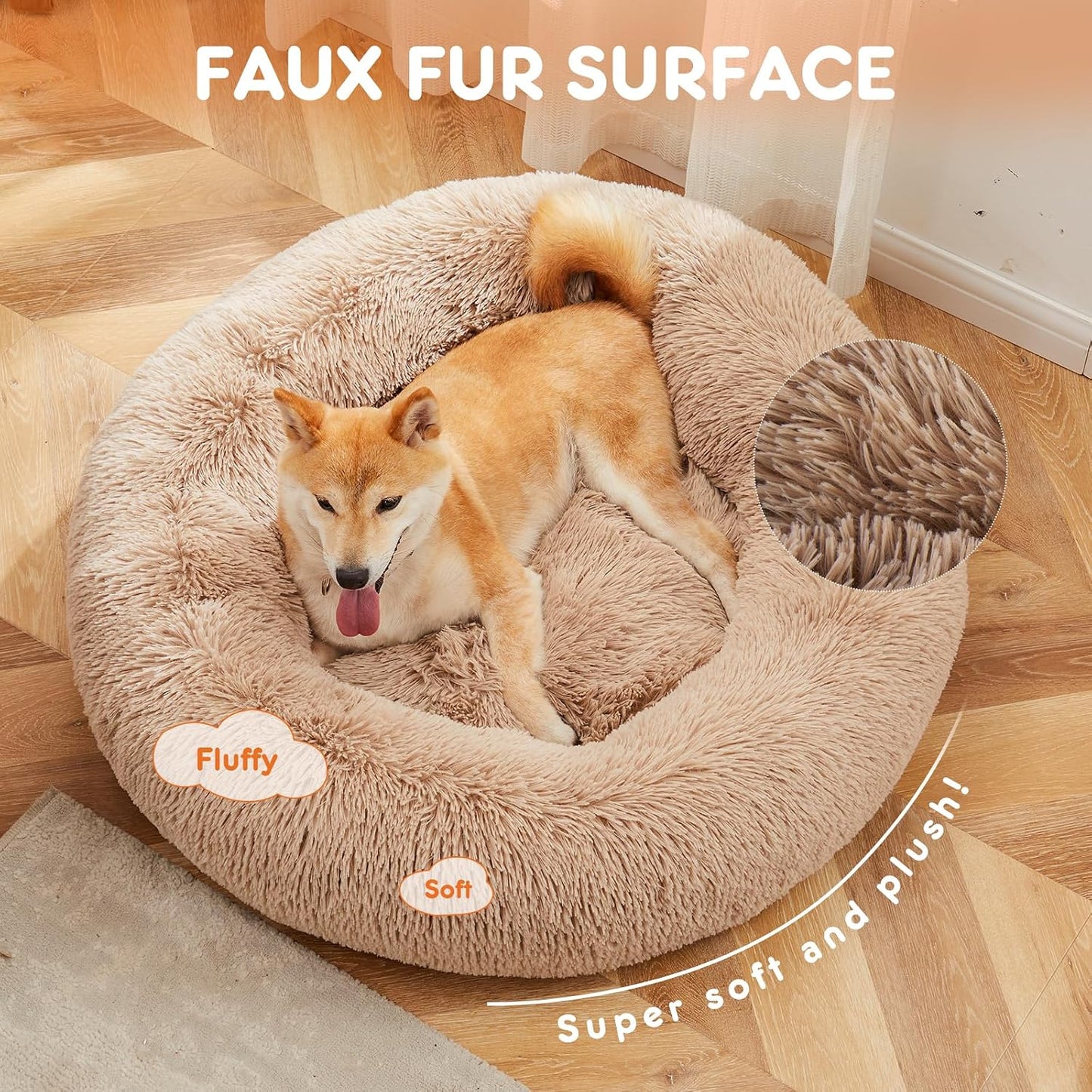Cama ortopédica perro espuma viscoelástica 28x23pulg marrón