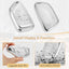 Funda llavero Cadillac trenzada patrón diamantes blanco