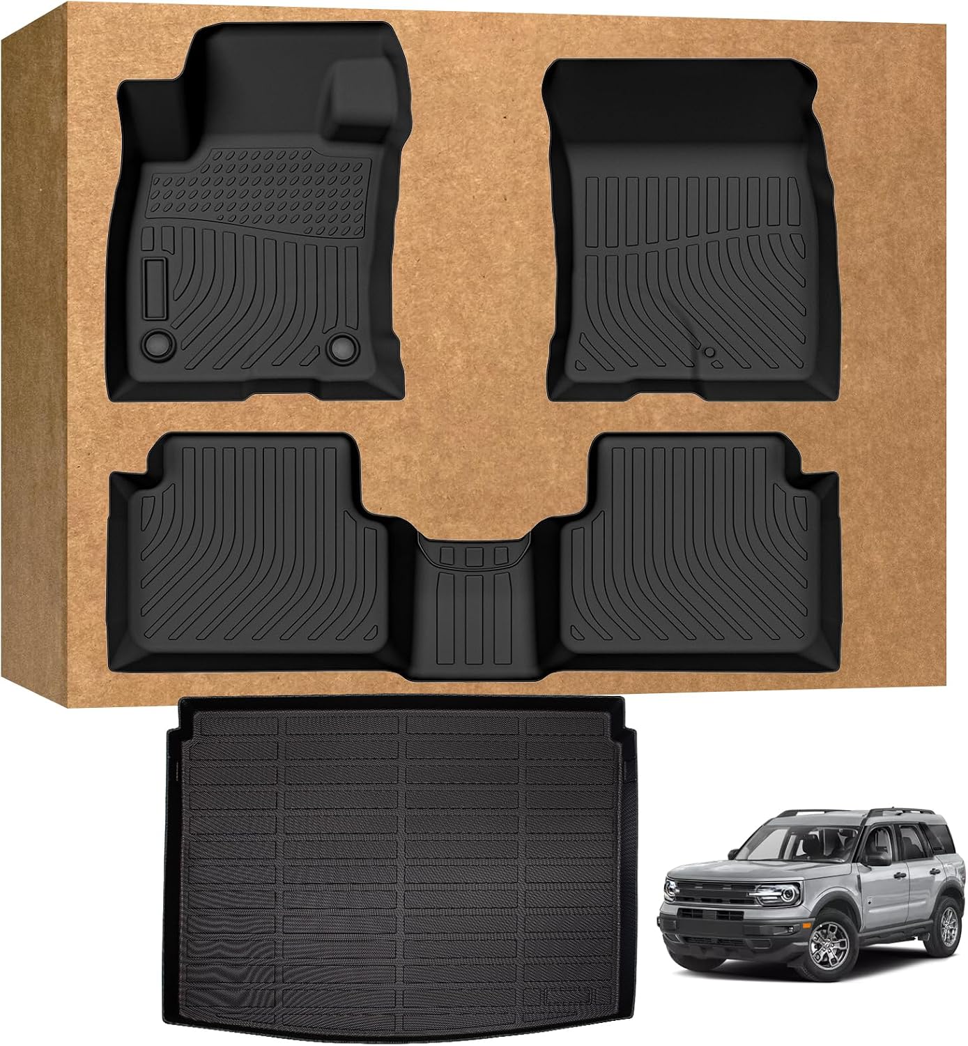 Alfombrillas piso Ford Bronco Sport 21-26 TPE antiderrap