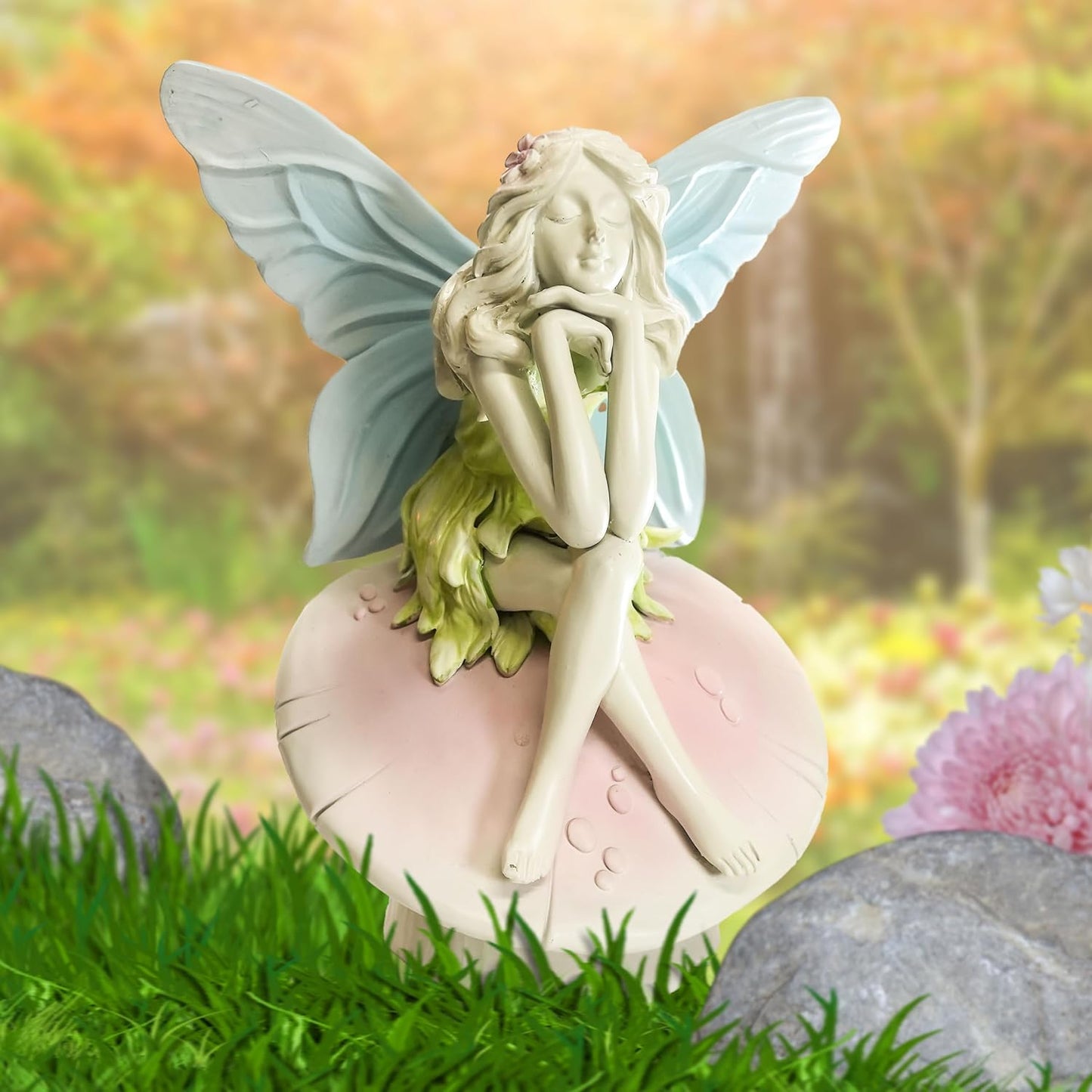 Estatua hadas decorativa para jardín y hogar
