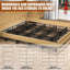 4 Pzas Organiz. Plegable Cama con Asas y Ruedas