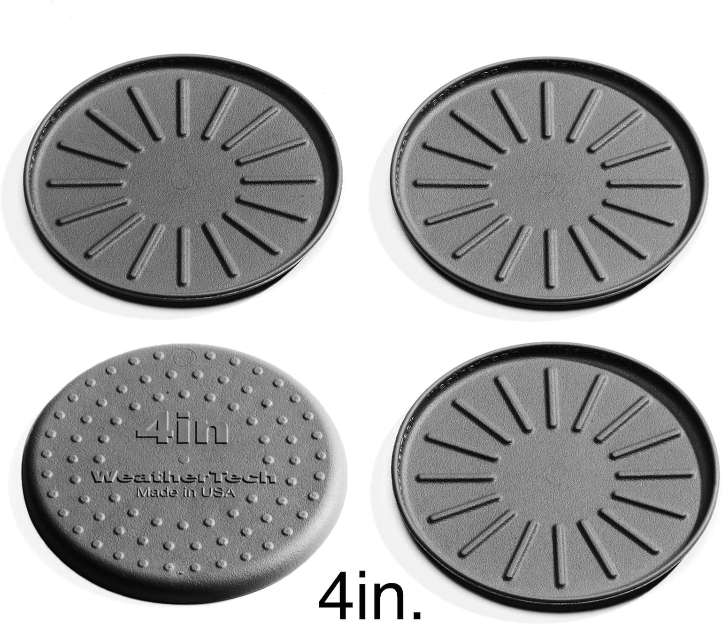 4 Pzas Posavasos Antideslizantes Negro
