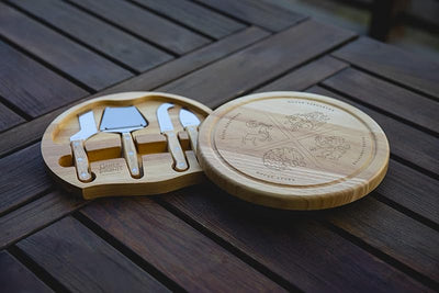 Set tabla queso cuchillos Game of Thrones 4 casas madera