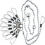 Cordones cadena con 9 broches giratorios