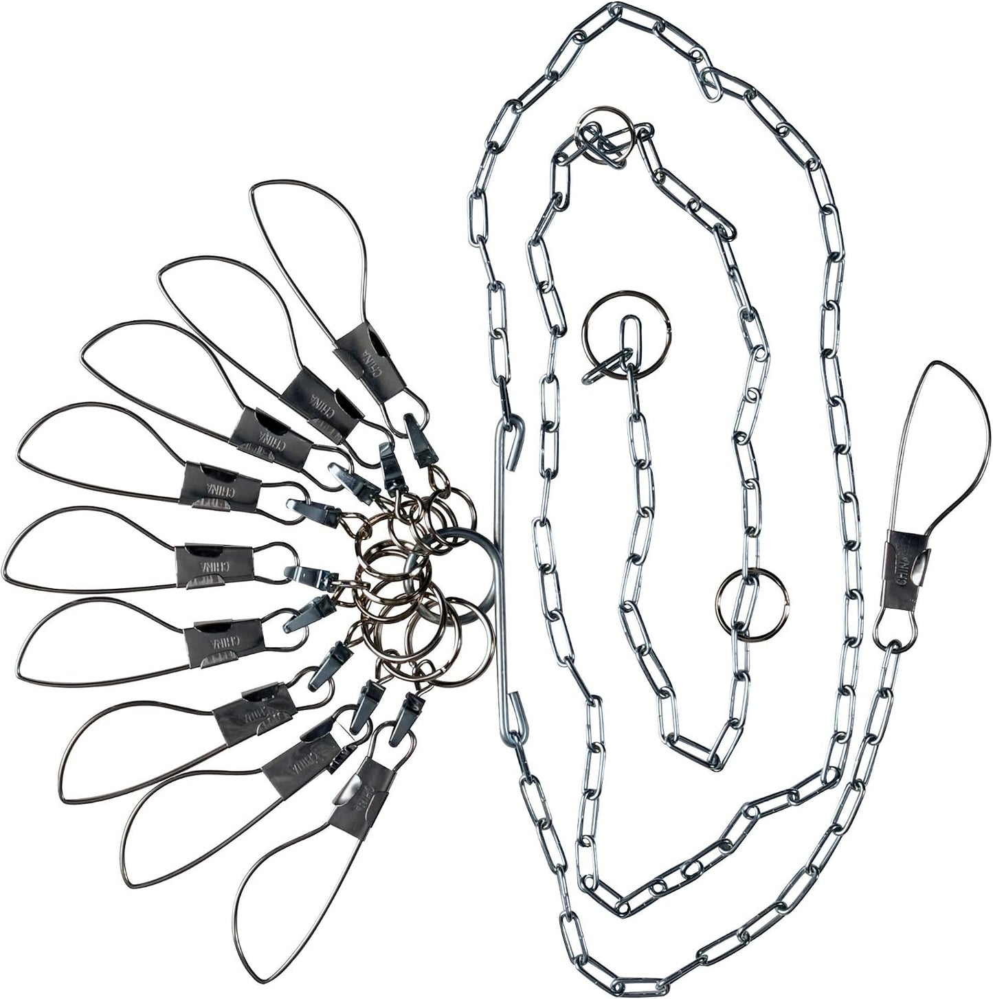 Cordones cadena con 9 broches giratorios