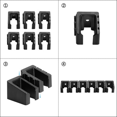 Estante magnético ABS doble pila para pared soporte cargadores