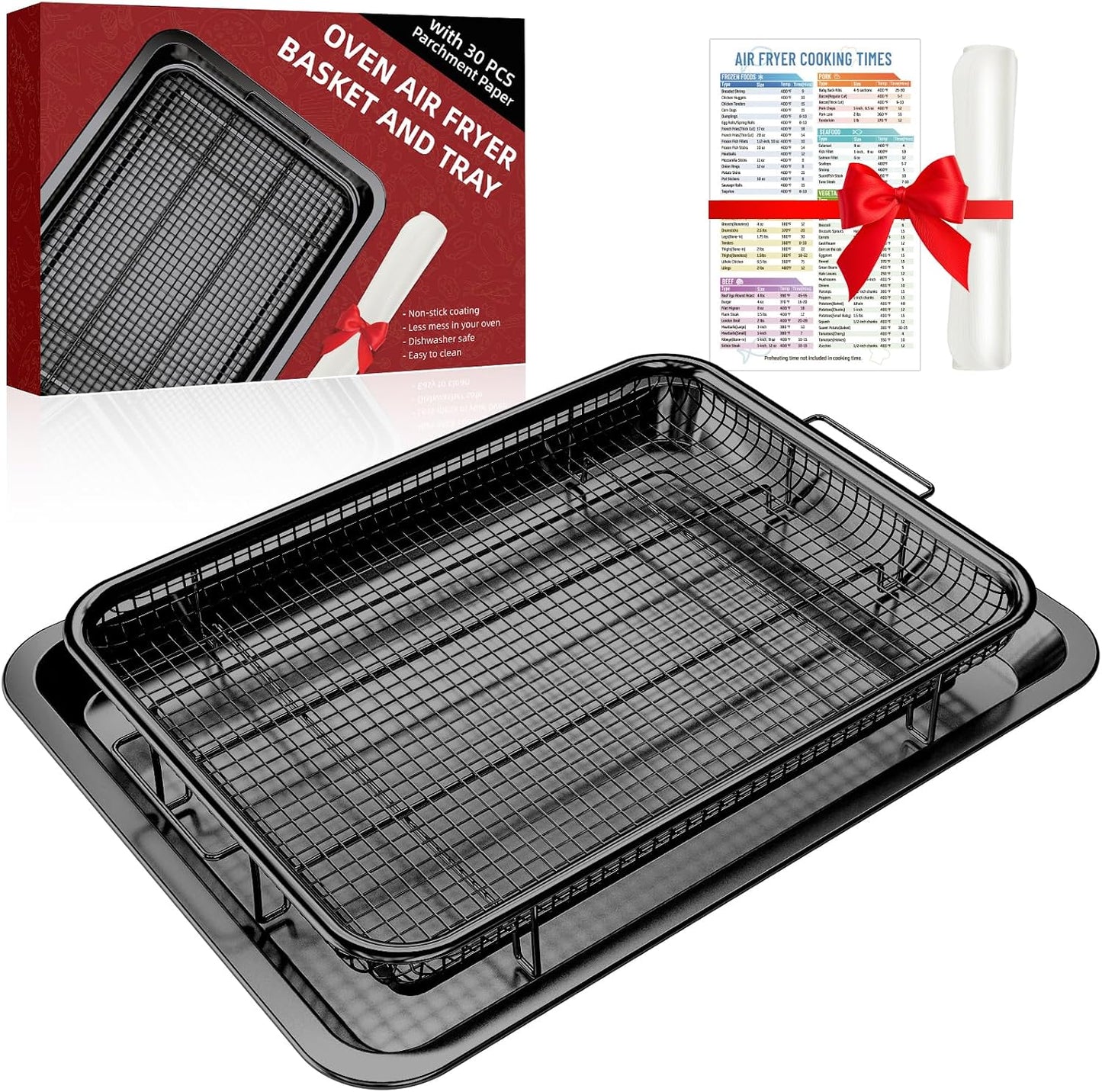 Bandeja acero inox freidora aire 14.88x10.98pulg negro