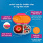 Caja snack 2 Pzas Bento niños 2 compartimentos sin BPA fresa