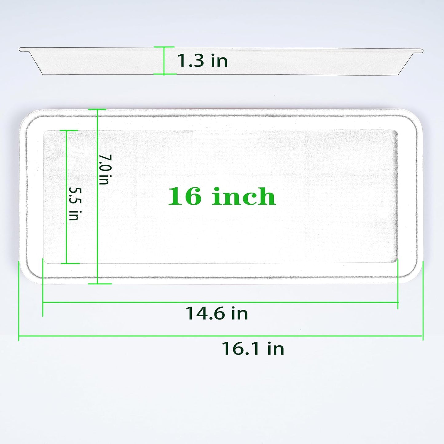 2 Pzas Platillos Plástico 16" para Plantas Interior/Exterior