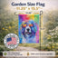 Bandera jardín perro pastor inglés hippie dawg multicolor