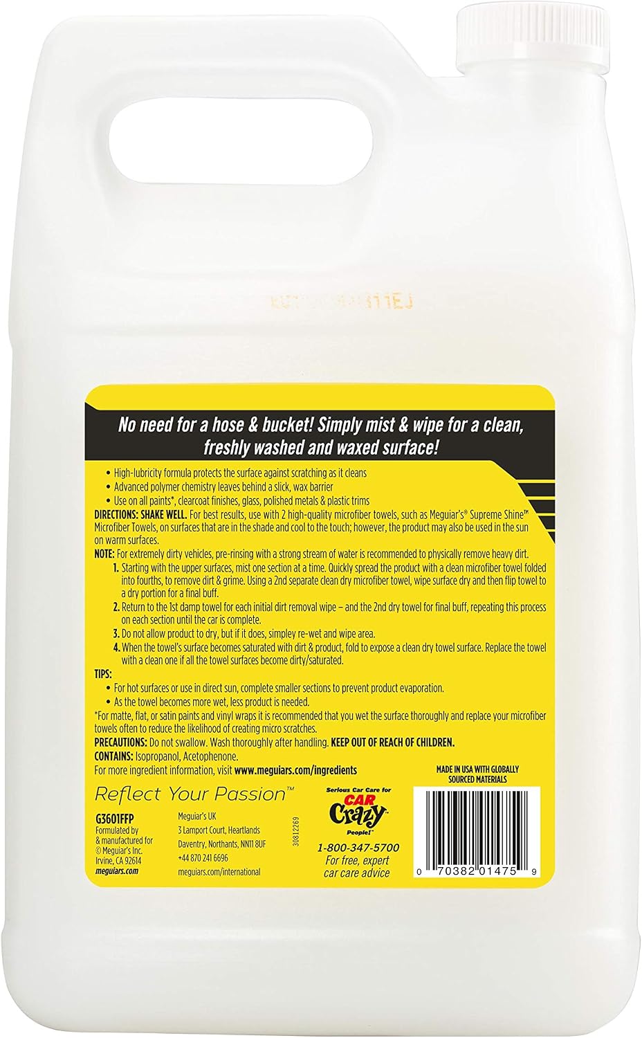 Producto lavado y encerado vehículo sin agua