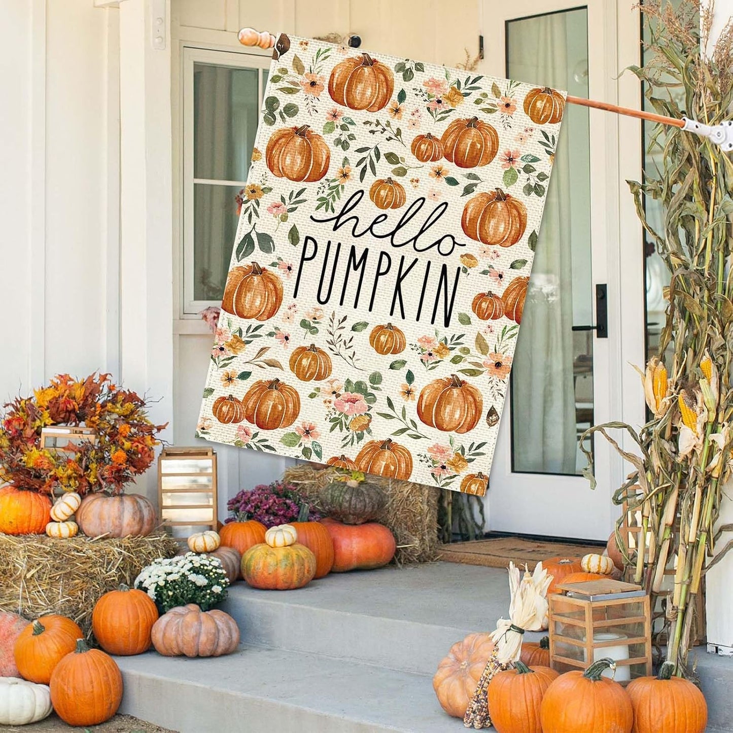 Bandera otoño 28x40pulg arpillera doble cara