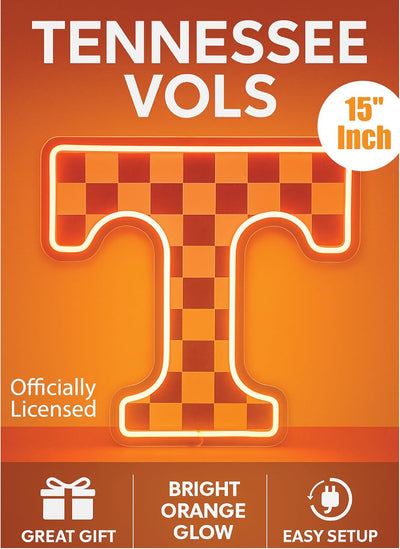 Letrero neón oficial Vols UT 15pulg regalo hombres mujeres