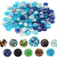 Cuentas vidrio fuego 10lb 1/2pulg azul cobalto brillo caribeño