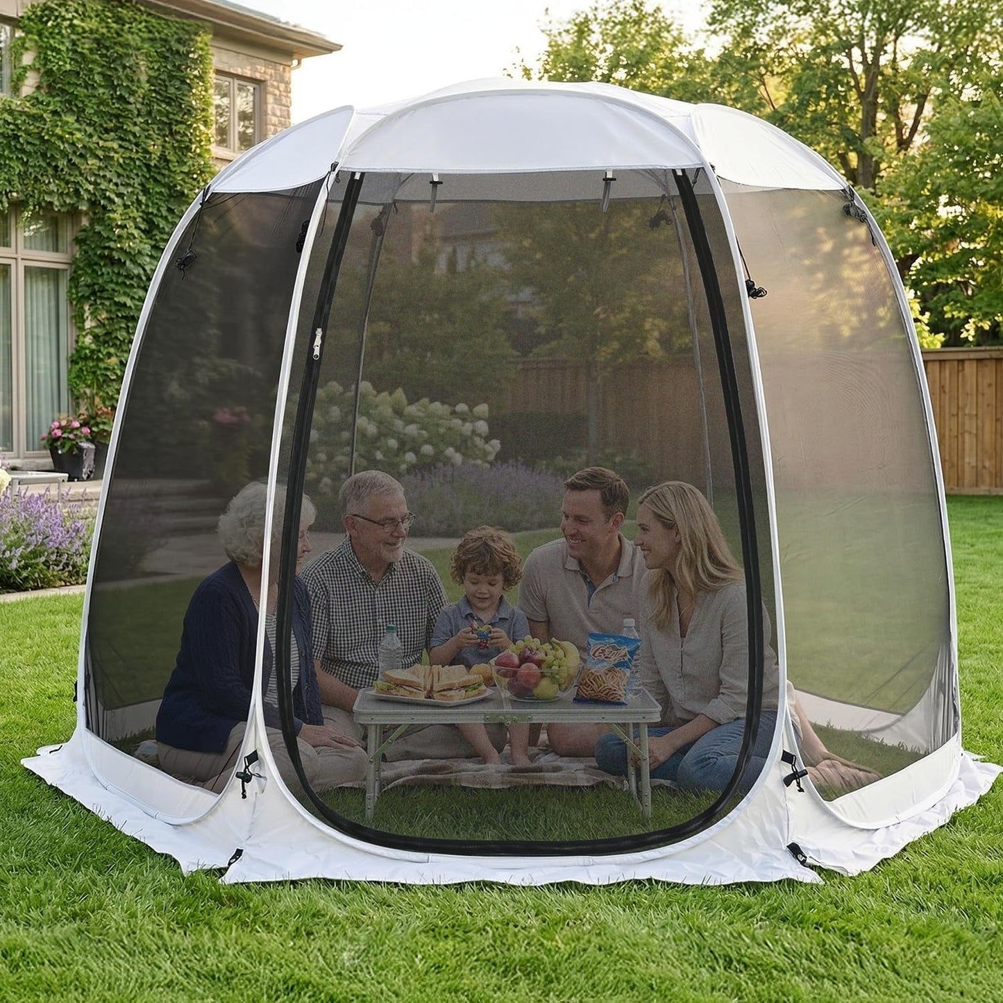 Casa pantalla desplegable 6-15 personas mosquitera