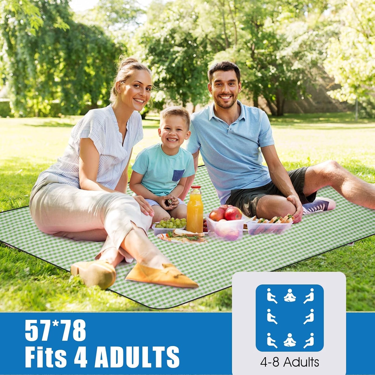 Manta picnic impermeable extra grande con correa transporte