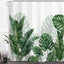 Cortina ducha planta verde impermeable lavable 72x72
